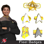 Click to download the 'Fleet Badges (for Poser)'