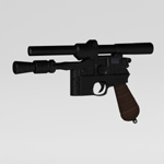 Click to download the 'DL 44 Blaster (for Poser)'